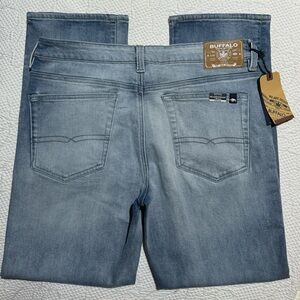 Buffalo David Button•Relaxed Straight•Driven•Stretch•Mens Indigo Jeans•34 x 30